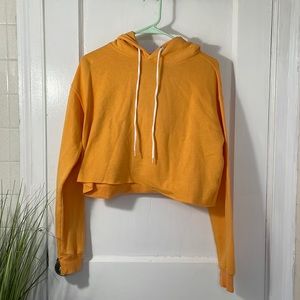 Bright Orange Crop Hoodie